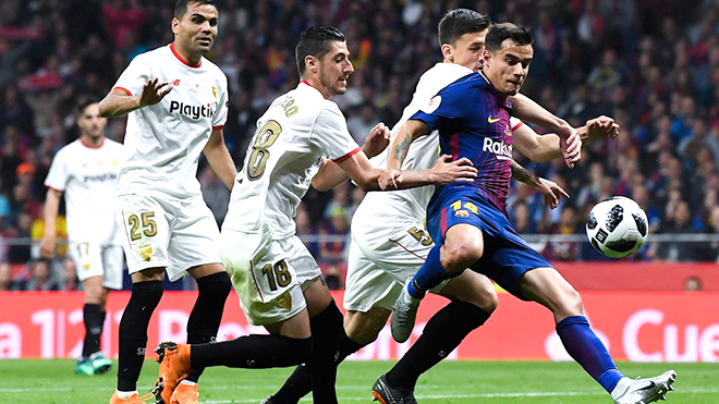 3h30, 24/1,Sevilla vs Barca: Coutinho, bây giờ hoặc không bao giờ