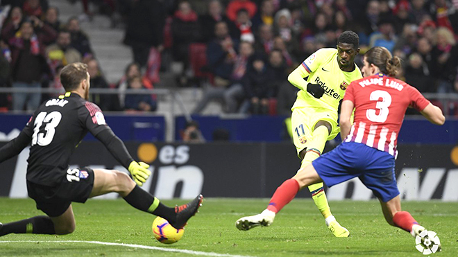 Barcelona hòa Atletico 1-1: Đã đến lúc mở khóa tài năng của Dembele