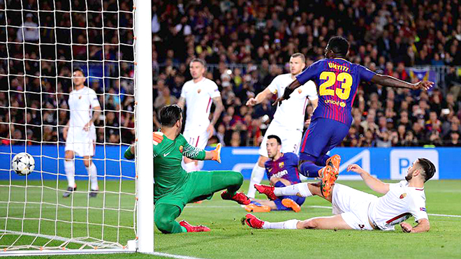 Barcelona hạ Roma 4-1: Khi vận may chắp cánh cho Barca