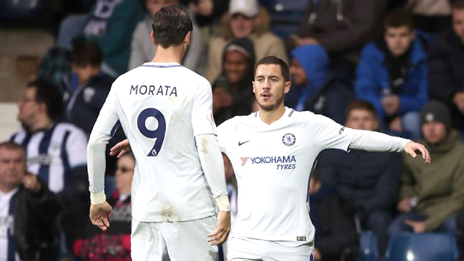 Hazard-Morata nâng bước Chelsea hồi sinh