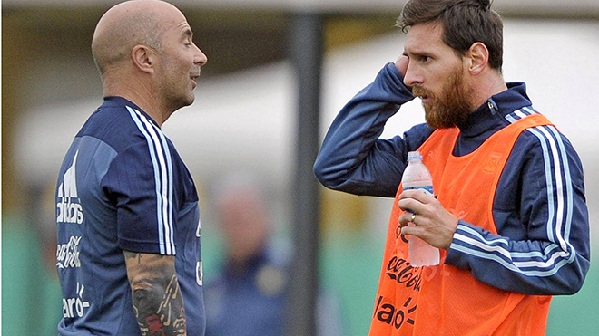 Sampaoli và lời hứa với Messi