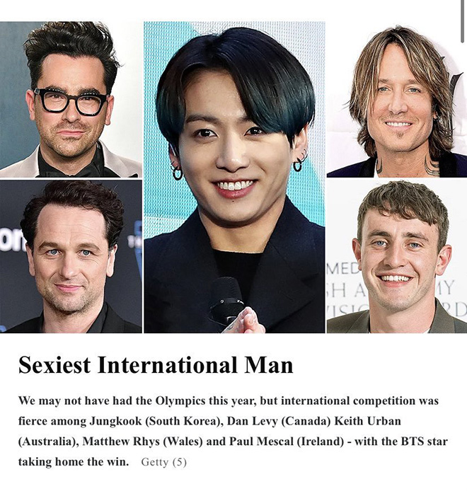 BTS, Jungkook, Người đàn ông quốc tế gợi cảm nhất 2020, People, Michael B Jordan