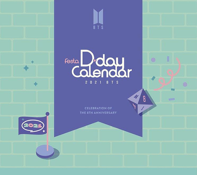 BTS, FESTA D-Day Calendar, BTS 8 năm thành lập, Chi tiết FESTA D-Day Calendar