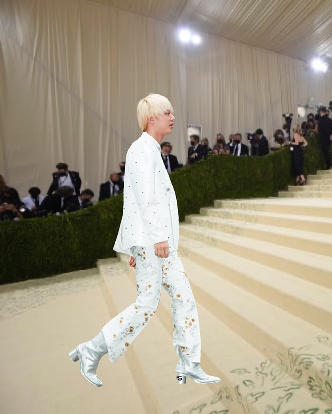 BTS, Meme hài hước do fan chế BTS tại Met Gala 2021, Jungkook, V BTS, RM BTS