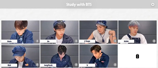 BTS, Học online cùng BTS mùa đại dịch Covid, Study with BTS, Jungkook, V BTS, Jimin