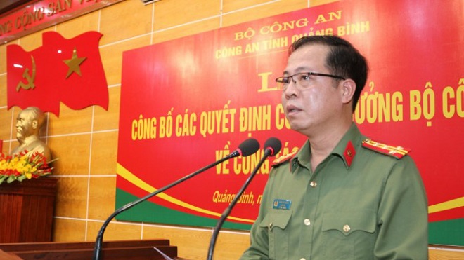 Điều động, bổ nhiệm Giám đốc Công an tỉnh Quảng Bình và Giám đốc Công an tỉnh Hà Nam