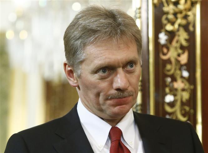 Trong ảnh: Người phát ngôn Điện Kremlin Dmitry Peskov tại một cuộc họp ở Moskva, Nga. Ảnh: AFP/TTXVN