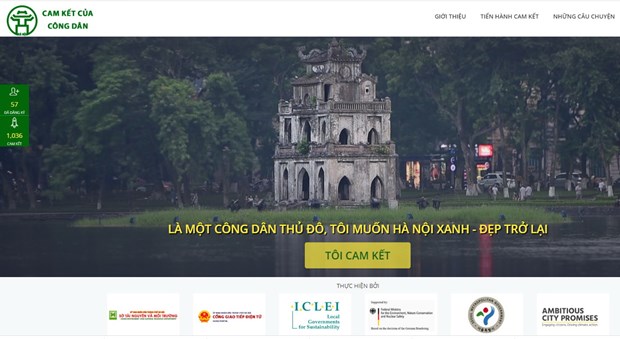 Website “Cam kết của công dân Hà Nội”