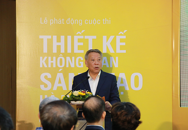 Ông Tô Văn Động, Giám đốc Sở Văn hoá và Thể thao Hà Nội – Trưởng ban tổ chức cuộc thi phát biểu tại buổi lễ.