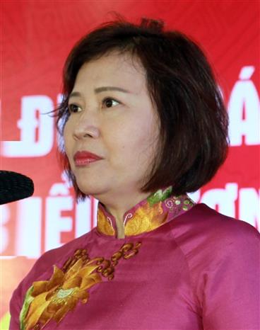 Trong ảnh: Bà Hồ Thị Kim Thoa. Ảnh: TTXVN