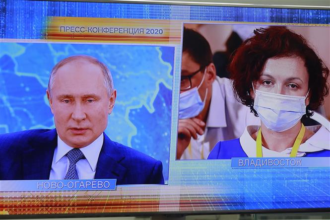 Họp báo năm 2020 của Tổng thống Nga Vladimir Putin được tổ chức trực tuyến