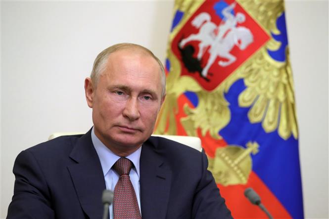 Tổng thống Nga Vladimir Putin tại cuộc họp báo ở Moskva. Ảnh: AFP/TTXVN