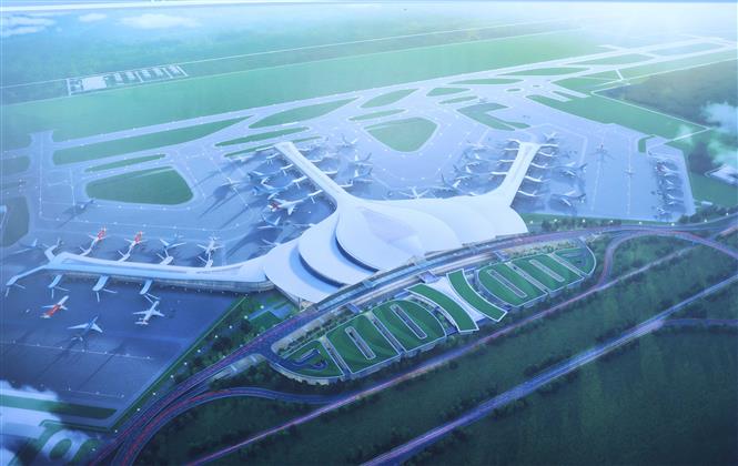 Sơ đồ Dự án đầu tư xây dựng Cảng hàng không quốc tế Long Thành giai đoạn 1. Ảnh: Thống Nhất – TTXVN