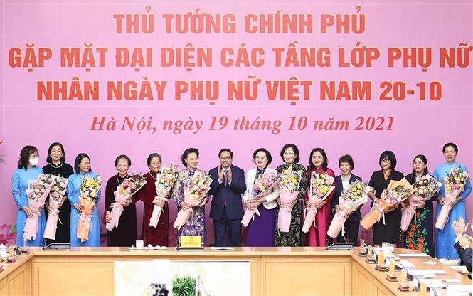 Thủ tướng gặp mặt đại biểu phụ nữ tiêu biểu, Thủ tướng Phạm Minh Chính, Thủ tướng Phạm Minh Chính  