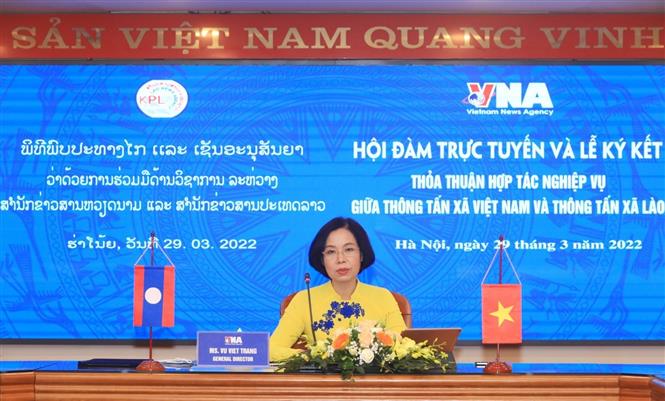 Hội đàm thông tấn xã Việt Nam và Lào, hội đàm trực tuyến, Thông tấn xã Việt Nam, Thông tấn xã Lào