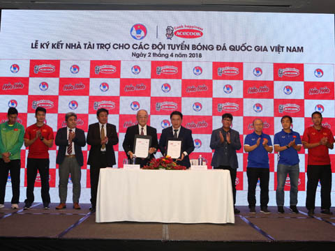 Các ĐTQG có thêm nhà tài trợ Acecook Việt Nam sau thành tích ấn tượng của U23 Việt Nam. Ảnh: VH