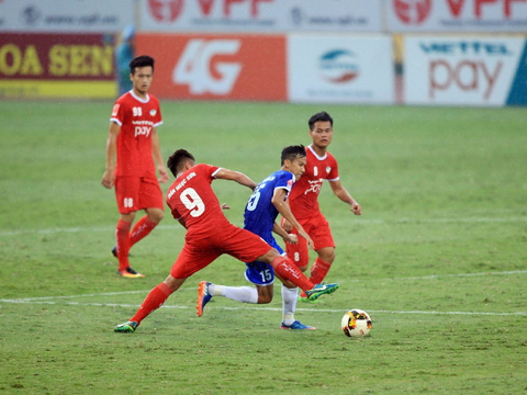 F.Tây Ninh đã trả món nợ đã thua 1-5 với Viettel ở lượt đi bằng chiến thắng tối thiểu trên sân nhà vòng 13. Ảnh: VPF