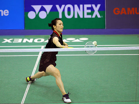 Vũ Thị Trang sẽ gặp tay vợt Nhật Bản rất mạnh ở tứ kết. Ảnh: Quang Liêm