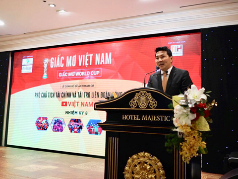 Ông Hoài Nam rất tin tưởng về kế hoạch đưa bóng đá Việt Nam dự World Cup 2026. Ảnh: Quang Liêm