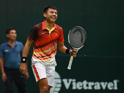 Lý Hoàng Nam là kỳ vọng thăng hạng của quần vợt Việt Nam. Ảnh: TT