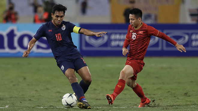 Đội trưởng Dangda của Thái Lan không thể thi đấu trận kế tiếp của đội nhà vì đã nhận đủ 2 thẻ vàng. Ảnh: Hoàng Linh