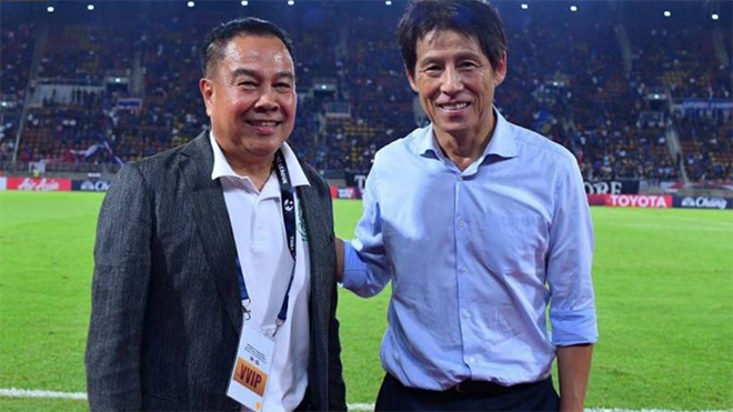 HLV Nishino đang chịu áp lực lớn với bóng đá Thái Lan ở vòng loại World Cup 2022