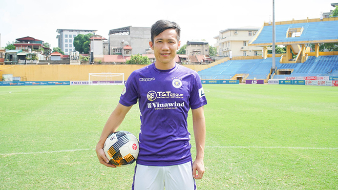 Lê Tấn Tài đã được Hà Nội "chấm" từ lâu và có thể sẽ ra sân ở trận gặp TP.HCM ngày 24/7. Ảnh: HNFC