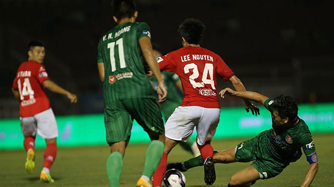 Lee Nguyễn đang có phong độ cao trong màu áo TPHCM để là chỗ dựa cho CLB này ở trận đấu với Hà Nội FC tối 23/3. Ảnh: VPF