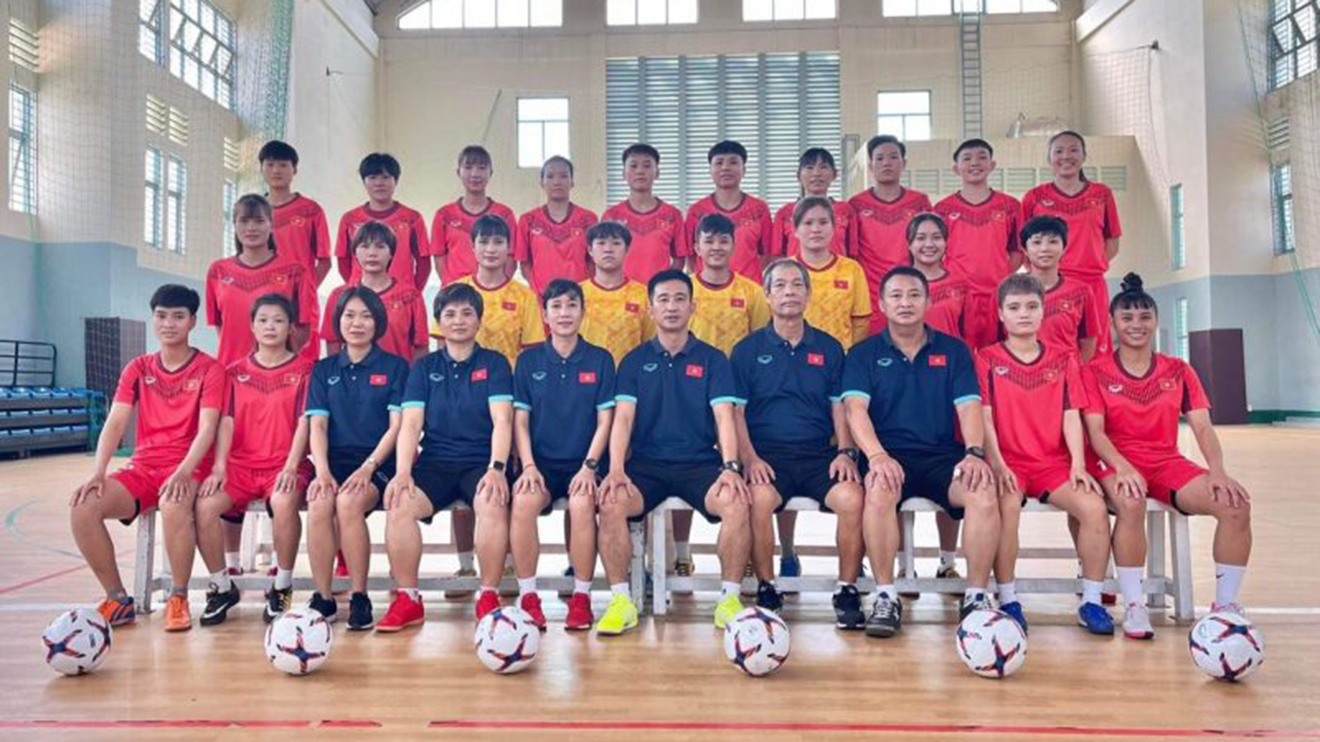 Futsal Việt Nam quyết tâm hạ bệ Thái Lan ở SEA Games 31 với lợi thế sân nhà. Ảnh: VFF