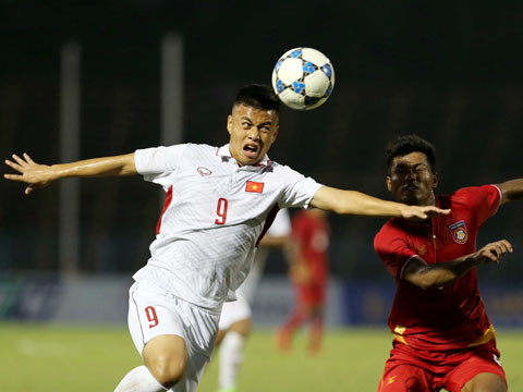 Khắc Khiêm đã kéo lại 1 điểm cho U19 Việt Nam khi gặp U19 Myanmar. Ảnh: Độc Lập