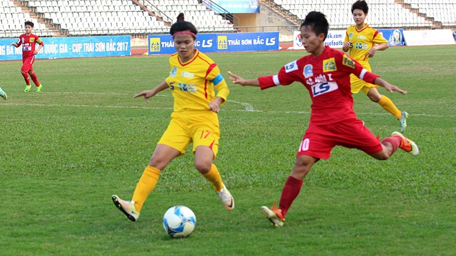   Quyết liệt TOP 4 giải bóng đá nữ VĐQG Cúp Thái Sơn Bắc 2017