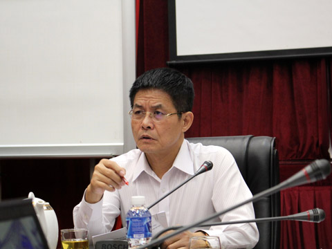 Chủ tịch VTF Nguyễn Quốc Kỳ rất kỳ vọng Đại hội thường niên ITF sắp tới sẽ nâng cao vị thế quần vợt Việt Nam. Ảnh: Quang Liêm