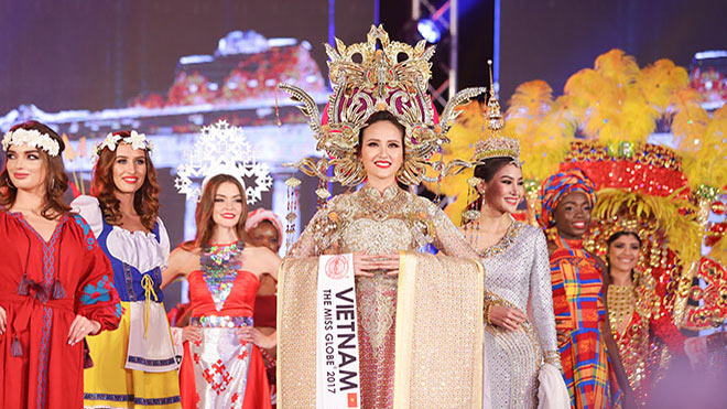 Khánh Ngân bất ngờ đăng quang Hoa hậu Hoàn cầu 2017