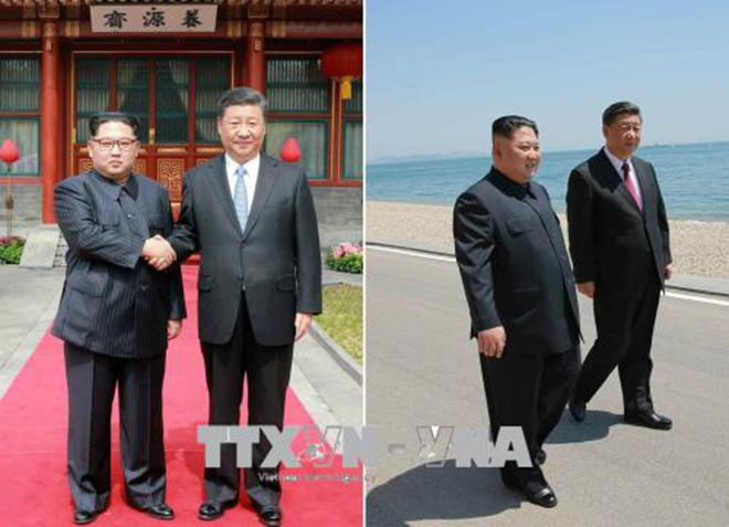 Nhà lãnh đạo Triều Tiên Kim Jong-un hội đàm với Chủ tịch Trung Quốc Tập Cận Bình