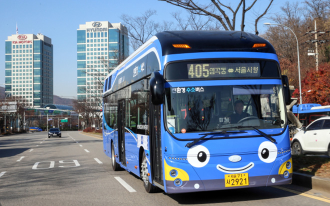 Hàn Quốc vận hành thí điểm xe buýt chạy bằng hydro
