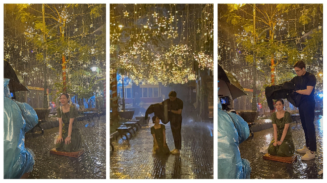Huyền Lizzie dầm mưa 4 tiếng quay cảnh khóc trong tập 6 'Thương ngày nắng về'