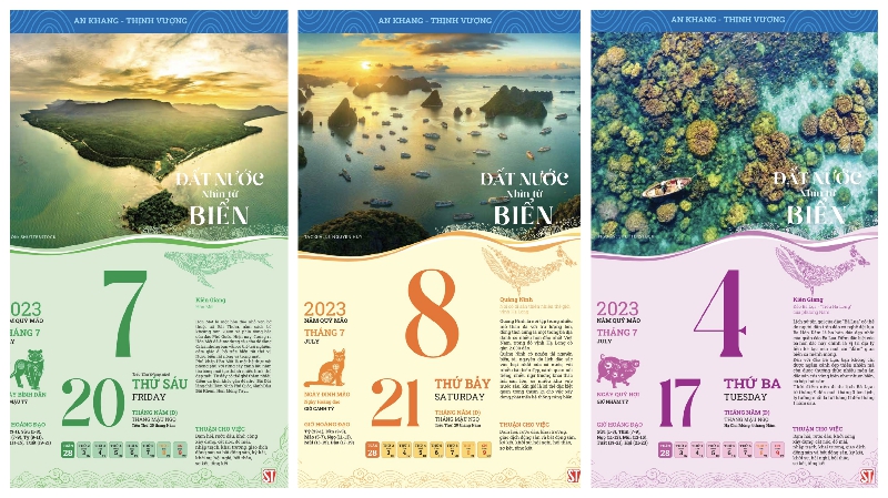 Vẻ đẹp biển đảo Việt Nam trên bộ lịch 2023 'Đất nước nhìn từ biển'