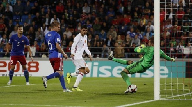 Video clip highlights bàn thắng trận Liechtenstein 0-8 Tây Ban Nha