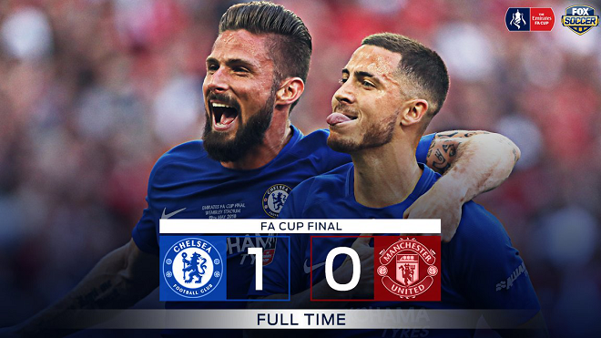Video clip bàn thắng Chelsea 1-0 M.U: Eden Hazard trở thành người hùng. Chelsea vô địch FA Cup