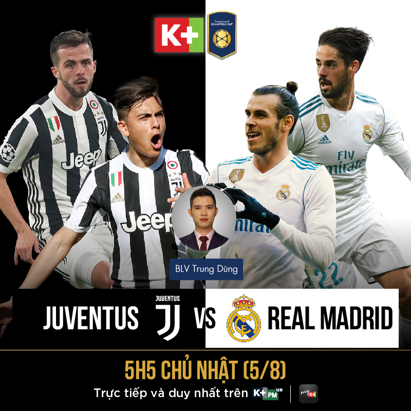 Link xem trực tiếp trận Real Madrid vs Juventus. Trực tiếp bóng đá