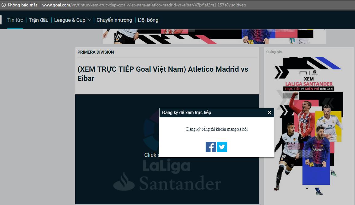 Cách xem trực tiếp Barca và Real Madrid trên trang Goal Việt Nam