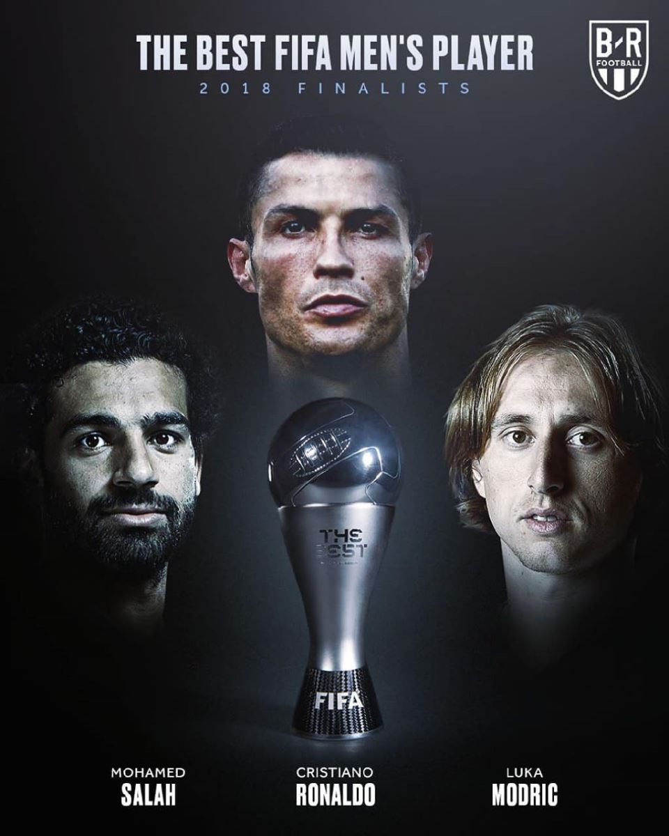 Top 3 đề cử của giải FIFA The Best 2018: Vẫn lại là Ronaldo, Modric và Salah