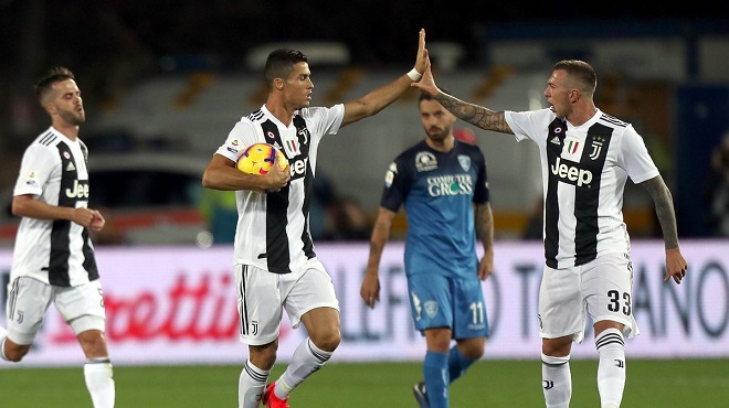 Empoli 1-2 Juventus: Ronaldo lập cú đúp giúp Juventus ngược dòng thành công