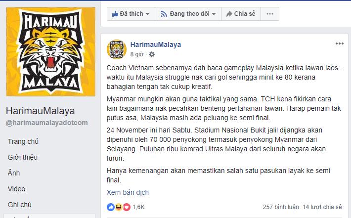 CĐV Malaysia thua tâm phục khẩu phục, chúc Việt Nam vô địch