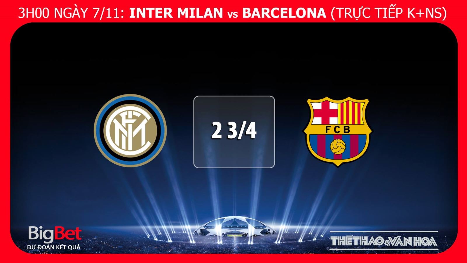 Nhận định bóng đá Inter Milan vs Barcelona (03h00 ngày 7/11)