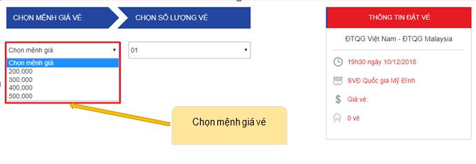 Hướng dẫn mua vé online trận Việt Nam vs Philippines (19h30, 06/12)