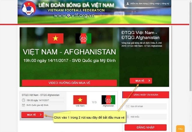 NÓNG: Thay đổi thời gian bán vé trận Bán kết AFF Cup 2018 của đội tuyển Việt Nam