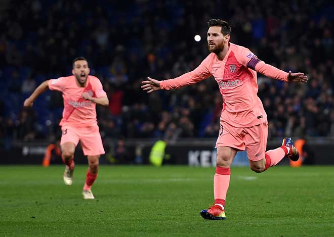 Lionel Messi, La Liga, Barca, Barcelona, video clip bàn thắng Espanyol vs Barca, trực tiếp Espanyol vs Barca, Barcelona, Espanyol, Dembele, Luis Suarez