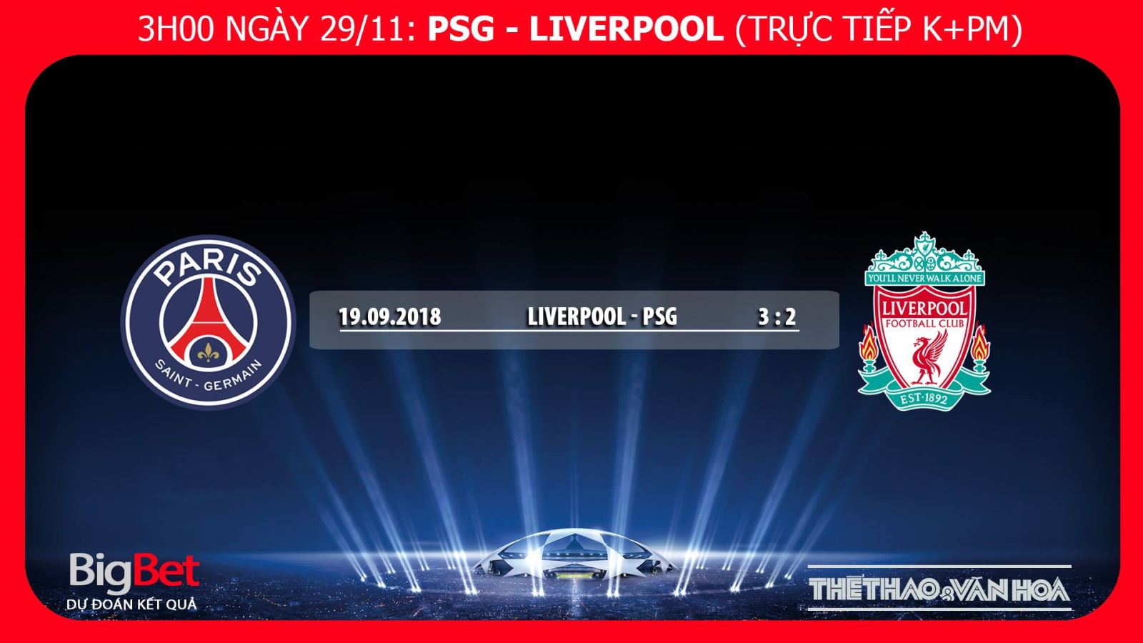 Nhận định bóng đá PSG vs Liverpool (03h00 ngày 29/11)