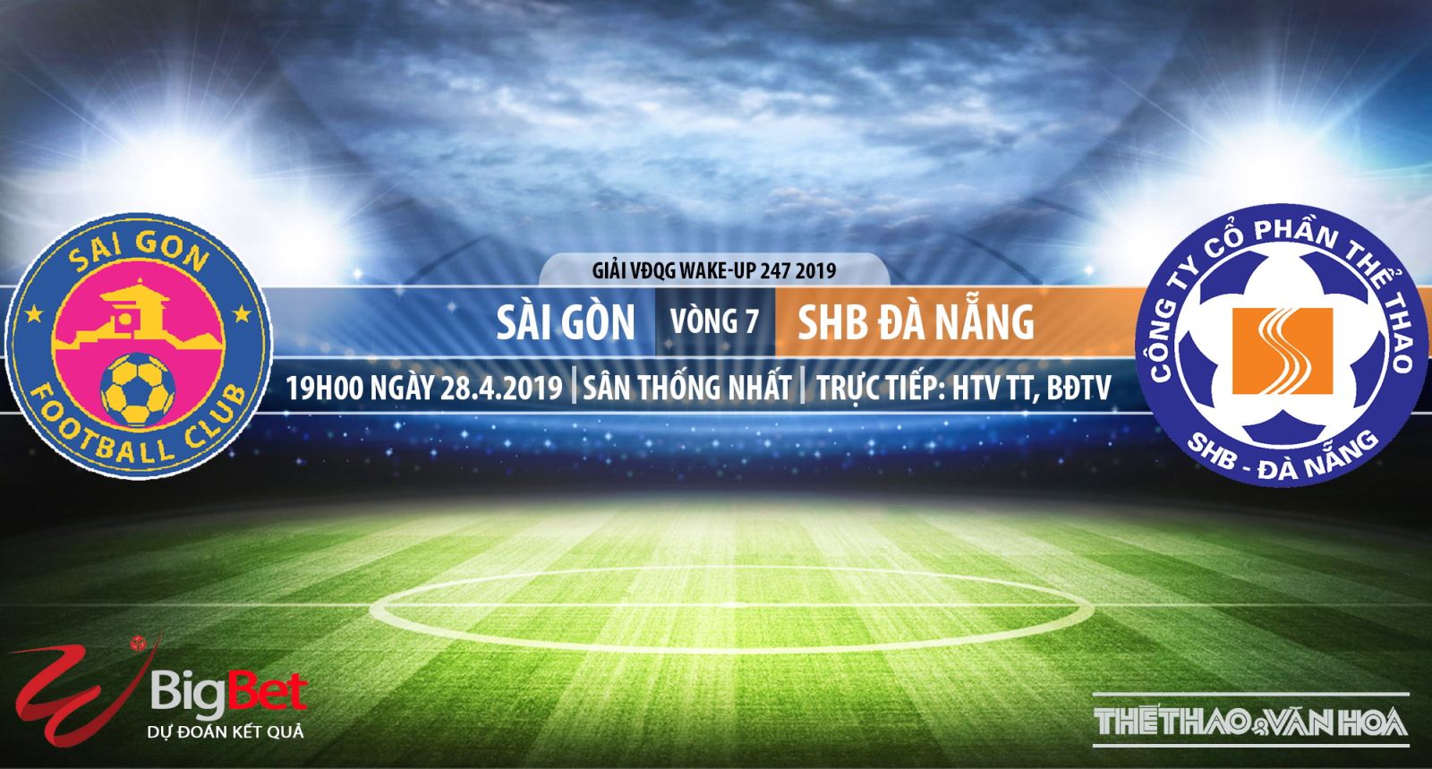Trực tiếp bóng đá và nhận định Sài Gòn vs SHB Đà Nẵng (19h00, 28/04), V-League 2019